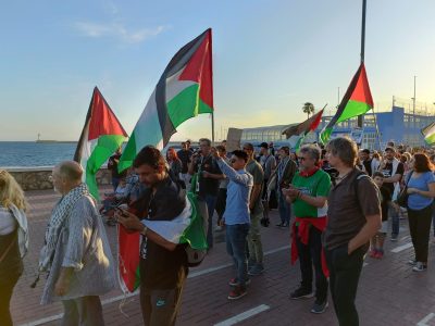Manifestantes por Palestina en Almería